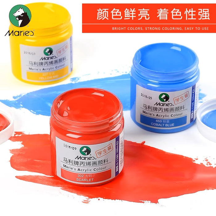Marie’s Acrylic Color Scarlet 302 马利丙烯颜料100ml罐装 大红
