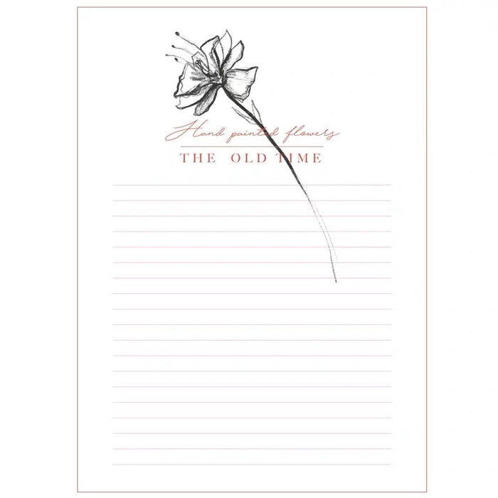 Minimalistic Instagram Style Gilded Letter Paper 北欧Ins风简约治愈黑白插画花束烫金信纸