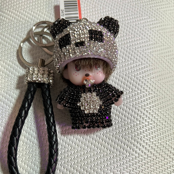 捷克水钻镶嵌熊猫蒙奇奇挂饰