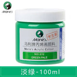 马利丙烯颜料100ml罐装 淡绿 Marie’s Acrylic Color Green Pale 503