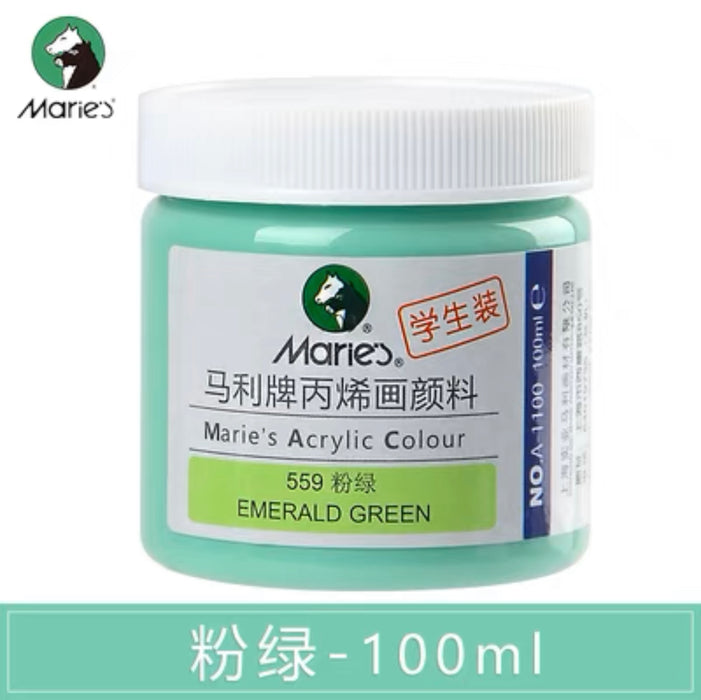 Marie’s Acrylic Color Emerald Green 559 马利丙烯颜料100ml罐装 粉绿