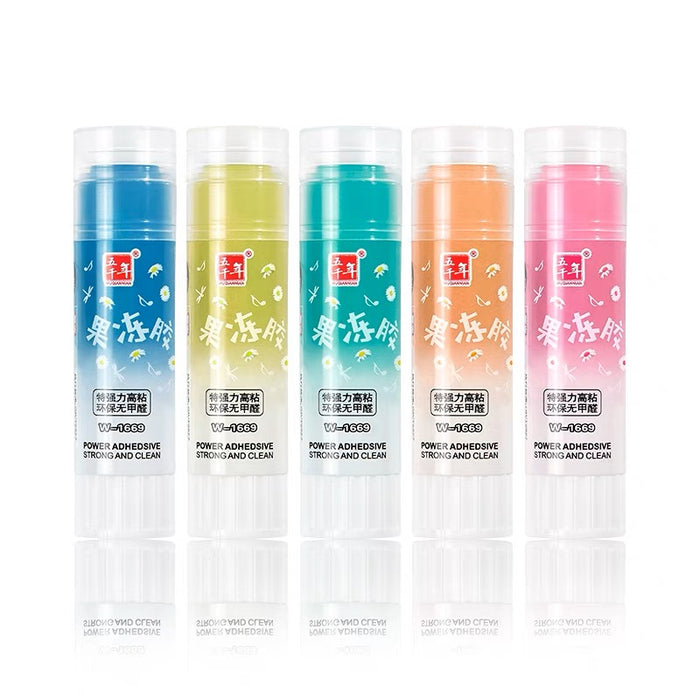 WQN Glue Stick - Random Color 9g 五千年儿童果冻胶棒固体胶棒 颜色随机 9g