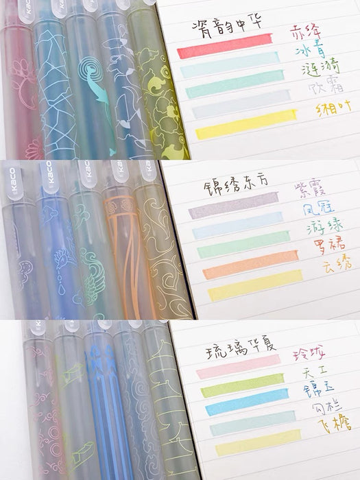 KACO & National Museum Double-headed Highlighter - 5pcs KACO国家博物馆联名 书源双头荧光笔 5支装 锦绣东方