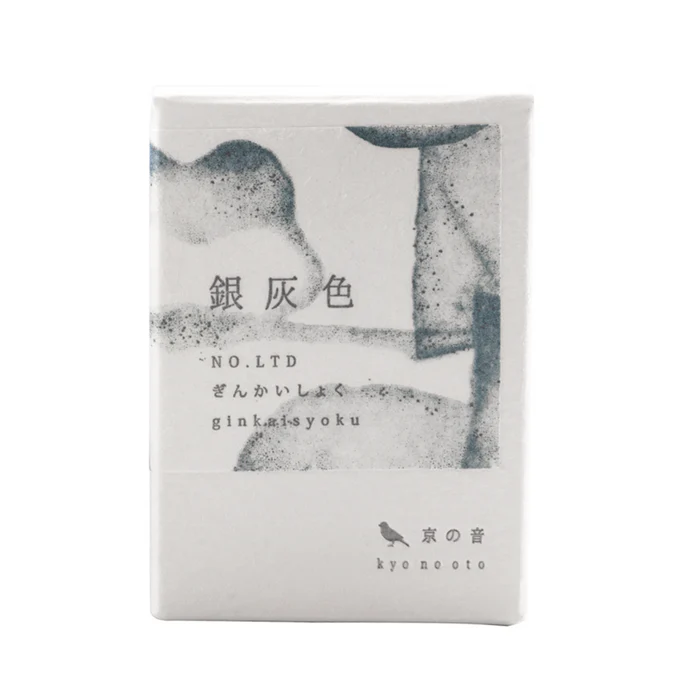 Kyo-no-oto Ink - Ginkaisyoku - 40ml Bottle 日本TAG文具 京之音墨水40ml瓶装 银灰色