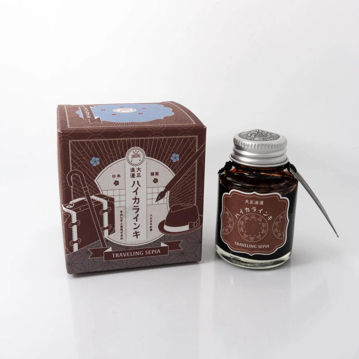 Taisho Romance Fountain Pen Ink - Traveling Sepia日本寺西化学出品 大正浪漫系列钢笔墨水 旅行棕褐