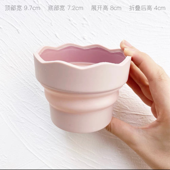 Mini Writing-Brush Washer - Pink 水彩便携式 迷你洗笔筒 粉色