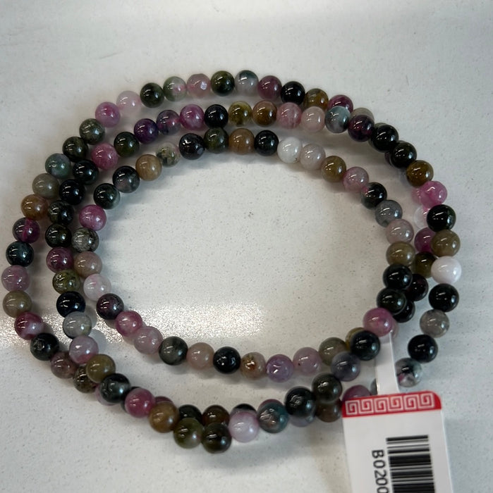 西瓜碧玺小米多圈手串