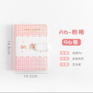 桃子手帐本磁扣本A6桃子蛋糕 Journal Notebook with Magnetic Closure