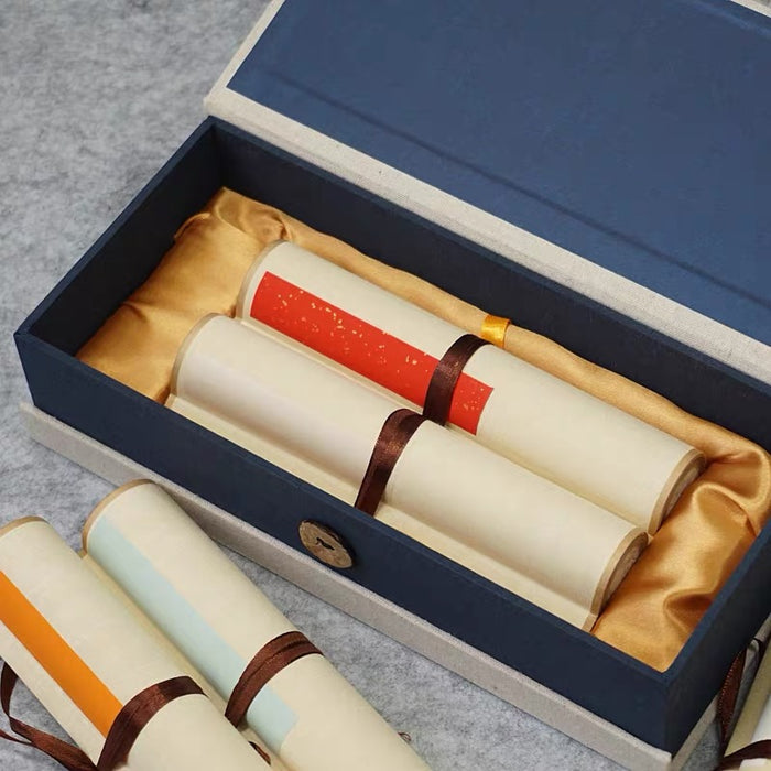 Blank Scroll for Calligraphy - Red 禅意文房雅居书法空白小挂轴 万年红