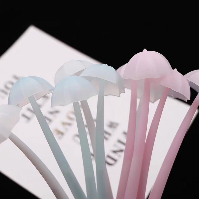Umbrella-shaped Gel Ink Pen雨伞中性笔颜色随机