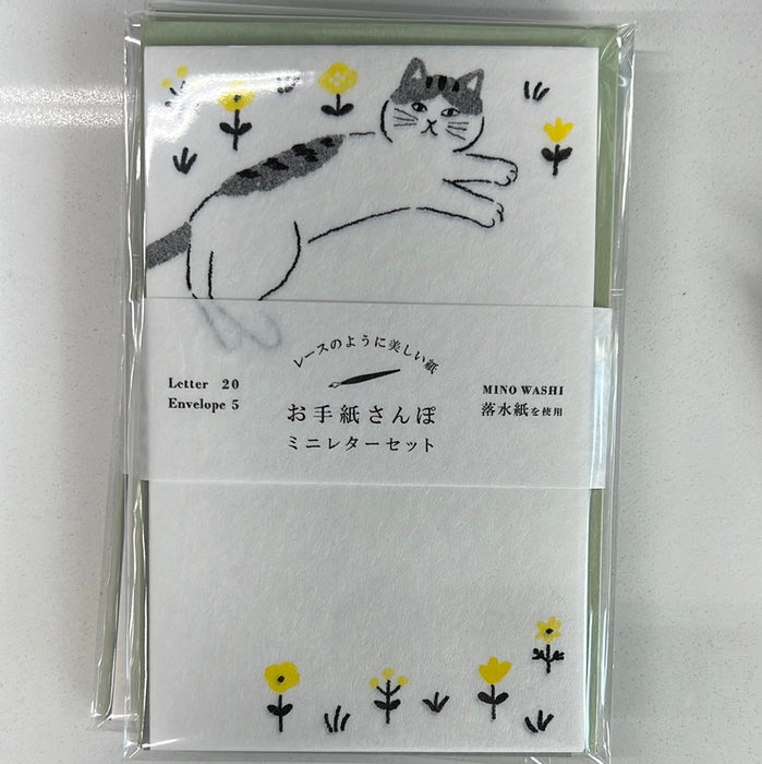 Furukawa Shiko Letter set Letter Walk - Cats 日本古川纸工信纸套装 猫咪