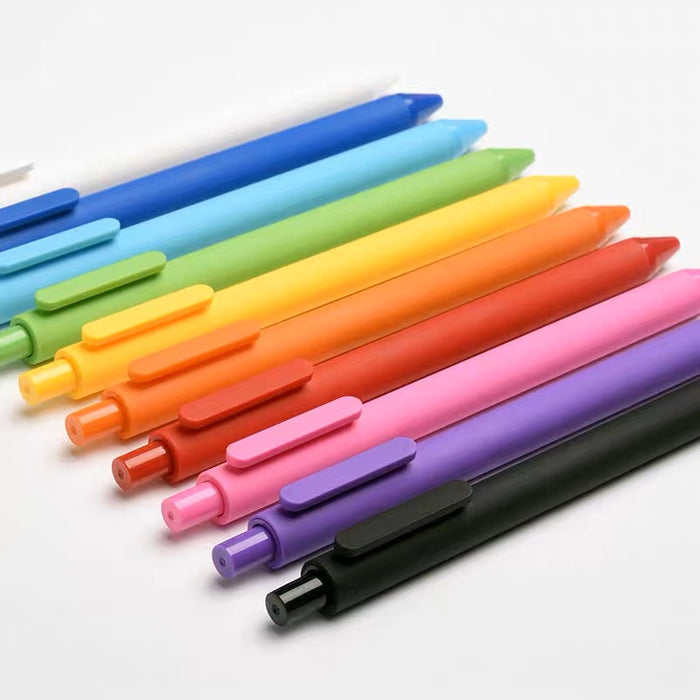 KACO PURE Colored Gel Ink Pen - 0.5mm 10pcs 书源按动式中性笔 彩虹笔学生用0.5mm 10支
