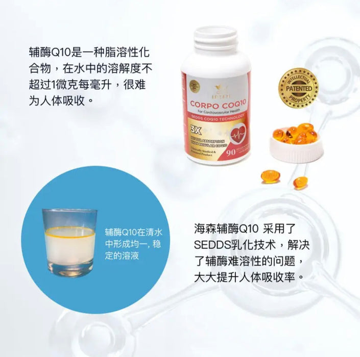 Hysen海森辅酶Q10软胶囊 心脏保护保健品  90粒/瓶