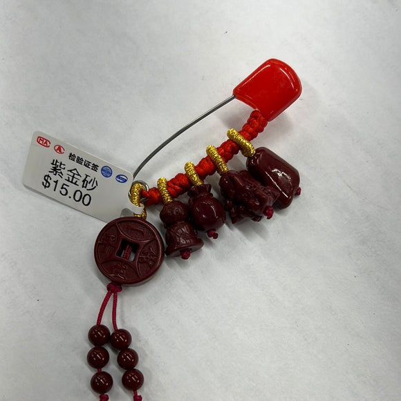 紫金砂回形针小挂饰