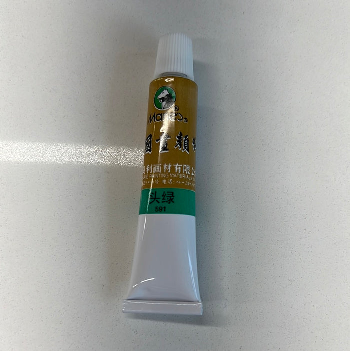 马利牌 国画颜料 头绿 单支 12ml