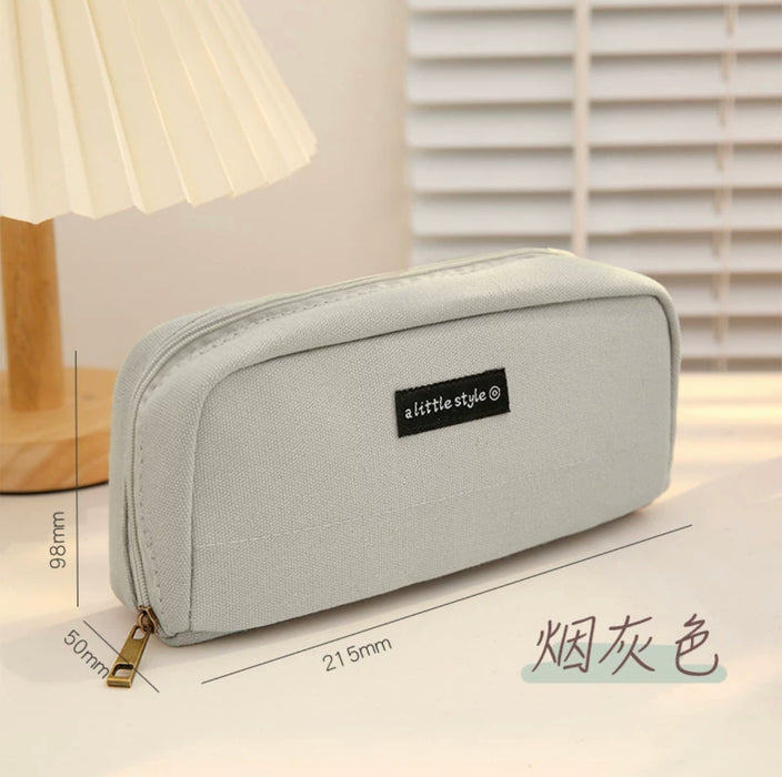 Fabric Pen Bag - Light Grey 90度笔袋 烟灰色