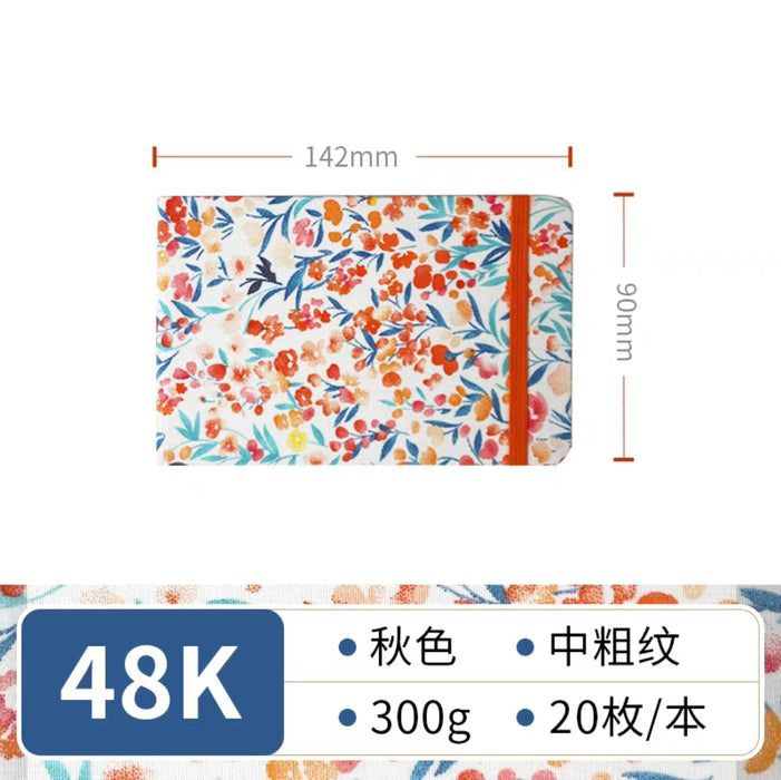 Fabric Watercolor Sketchbook 布艺水彩本300g 48K 细纹 20页 秋色