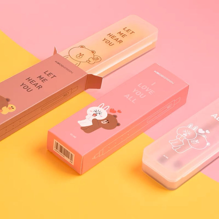 KACO LINE FRIENDS Gel Ink Pen - 0.5mm Black InkKACO菁点 布朗熊可妮兔 按动式0.5mm黑色