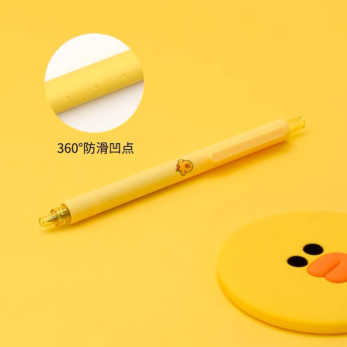 KACO LINE FRIENDS Gel Ink Pen - 0.5mm Black Ink KACO菁点 布朗熊莎莉 按动式0.5mm黑色