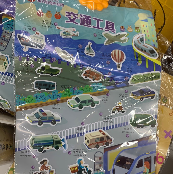 交通工具发声挂图