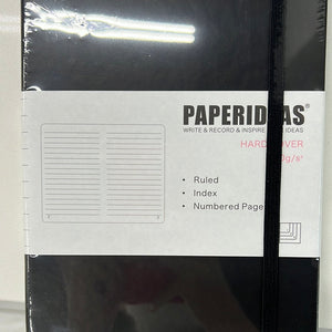 Paperideas 横线本 硬壳 黑色 A5 Paperideas Ruled Hardcover Notebook BLACK A5