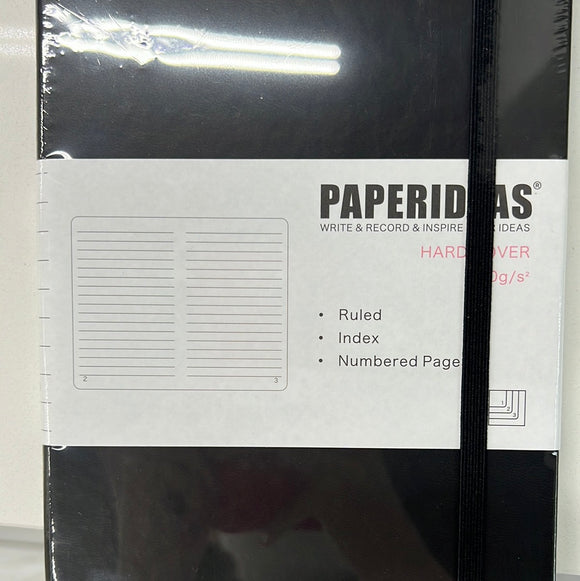 Paperideas 横线本 硬壳 黑色 A5 Paperideas Ruled Hardcover Notebook BLACK A5