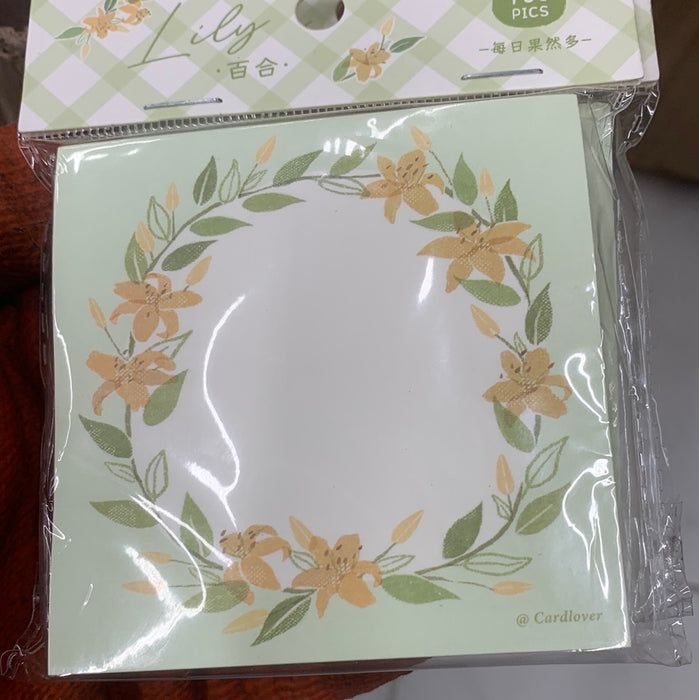 CardLover Artistic Memo Pad 信的恋人 每日果然多系列便签本 百合 100张