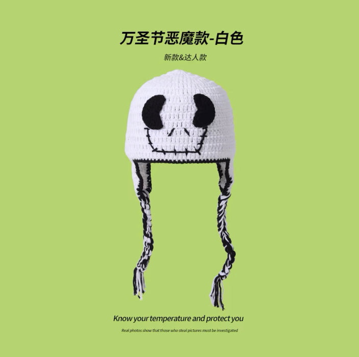 痞幼同款帽子女秋冬搞怪沙雕史莱克毛线帽子绿色卡通针织帽头套男
