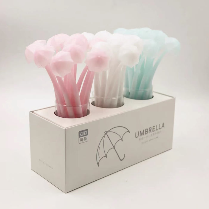 Umbrella-shaped Gel Ink Pen雨伞中性笔颜色随机