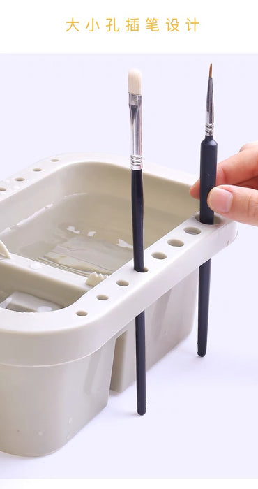 Marie's Multifunctional Brush Washer 马利三合一多功能洗笔桶水桶绘画水彩画画专用油画调色盘