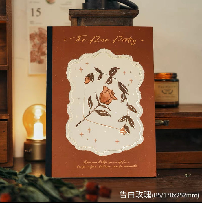MR.PAPER Rose Series Notebook B5 纸先生沉落玫瑰无线胶套笔记本B5 告白玫瑰