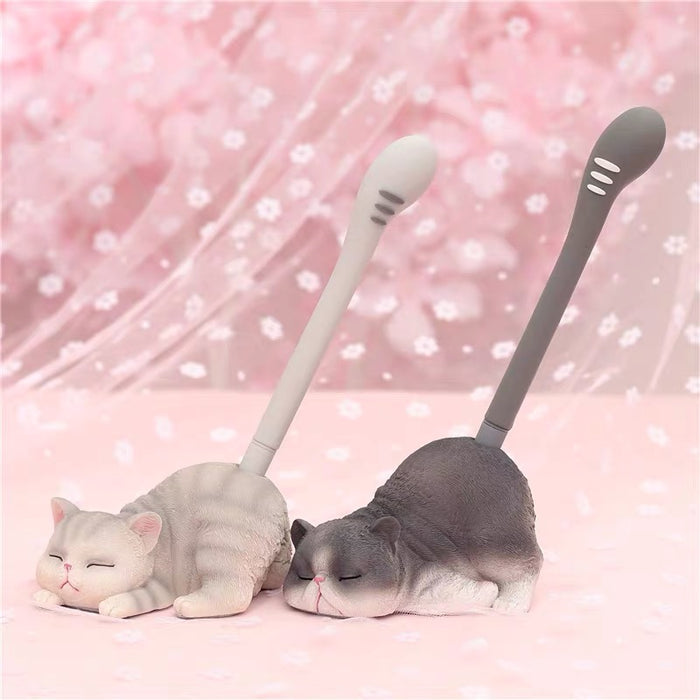 Cat Shape Pen Stand 懒趣喵笔插 深灰