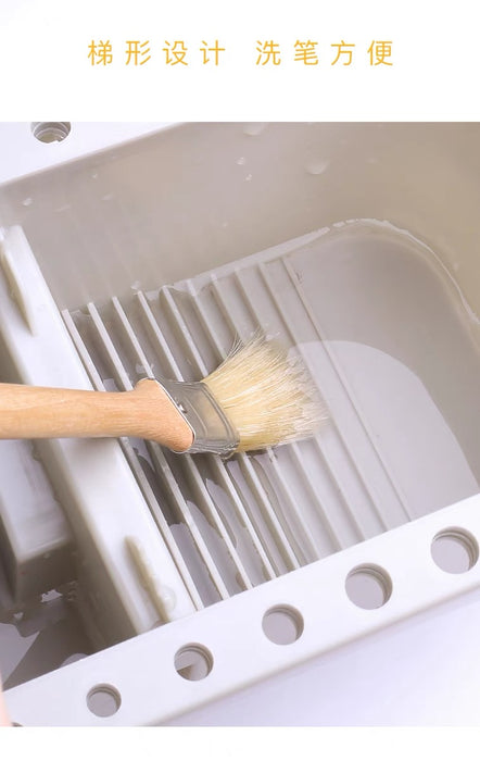 Marie's Multifunctional Brush Washer 马利三合一多功能洗笔桶水桶绘画水彩画画专用油画调色盘