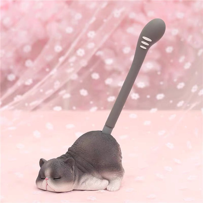 Cat Shape Pen Stand 懒趣喵笔插 深灰