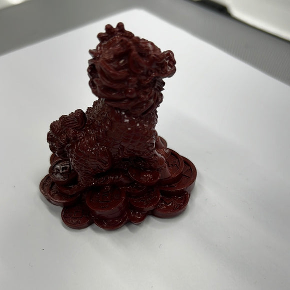 紫金砂狮子摆饰一个