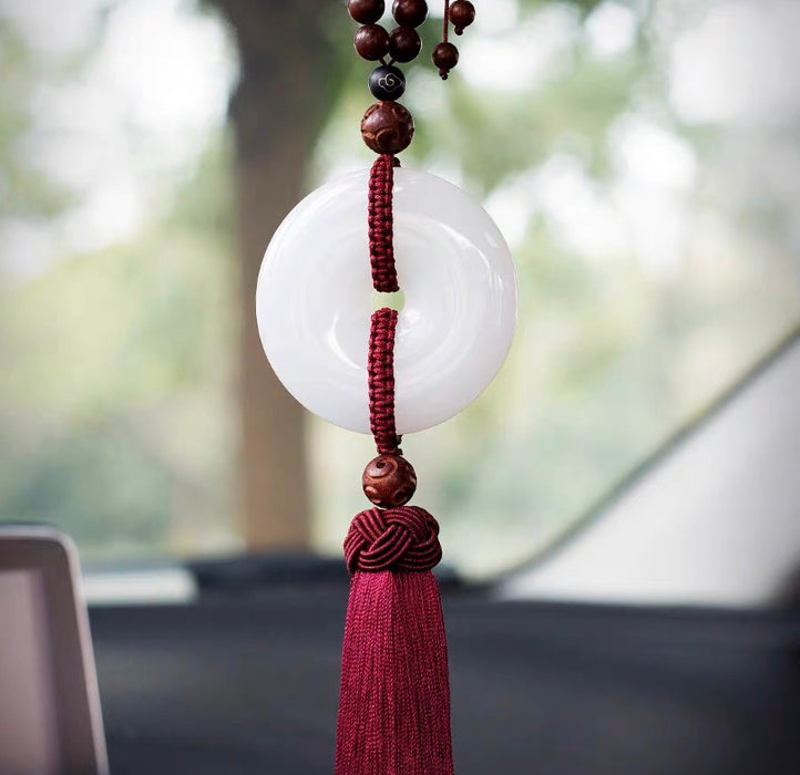 Jade & Rosewood Car Charm 玉石紫檀木 汽车挂件