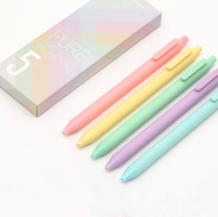 马卡龙系列 中性笔 5支装 KACO Gel Ink Pens Macarons Black ink