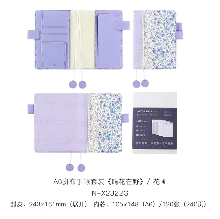 NOTE FOR Limited Handbook Cover A6 限定拼接手帐书衣《晴花在野》花圃A6
