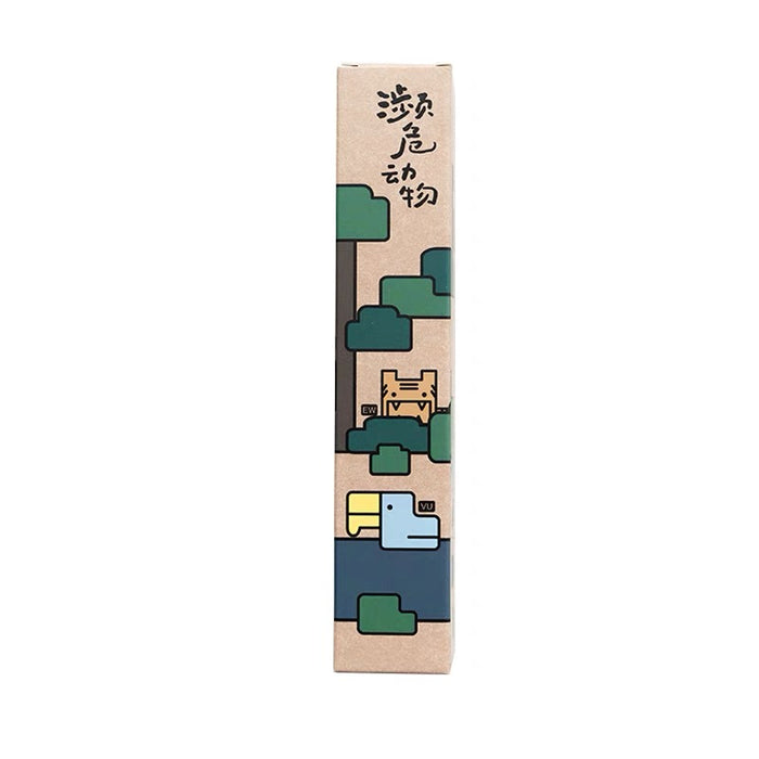 MISS BOOK Endangered Animals Series Gel Ink Pen Blind Box 本小姐濒危动物盲盒笔学生环保高颜值ins按动中性笔