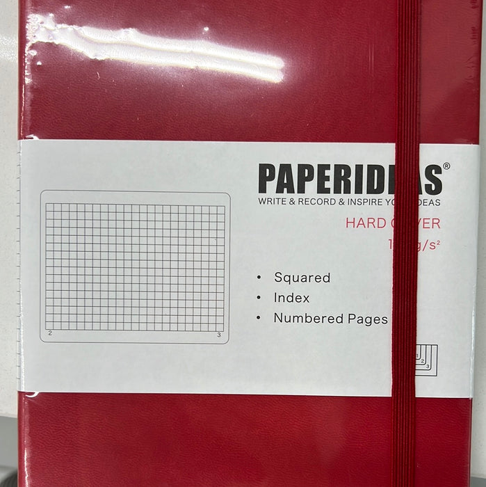 Paperideas Squared Hardcover Notebook - RED A5 Paperideas硬壳方格本 红色 A5