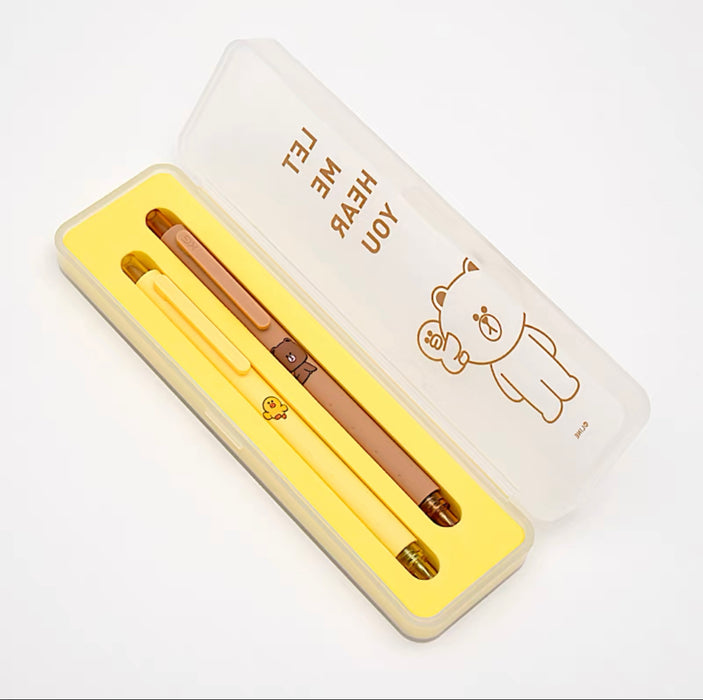 KACO LINE FRIENDS Gel Ink Pen - 0.5mm Black Ink KACO菁点 布朗熊莎莉 按动式0.5mm黑色