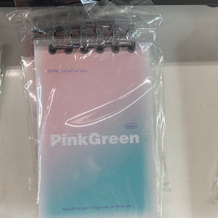 Loose-Leaf Pocket Notebook - Pink Green 活页随身本