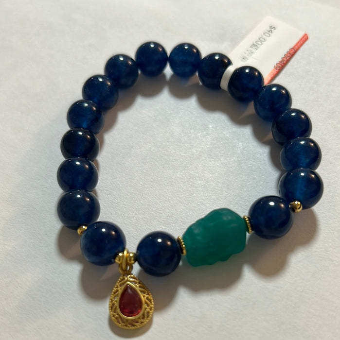 蓝碧玺设计款单圈手串