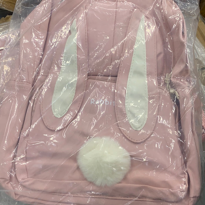 Cute Rabbit Ear Backpack - Pink 兔耳朵卡通双肩包 粉色
