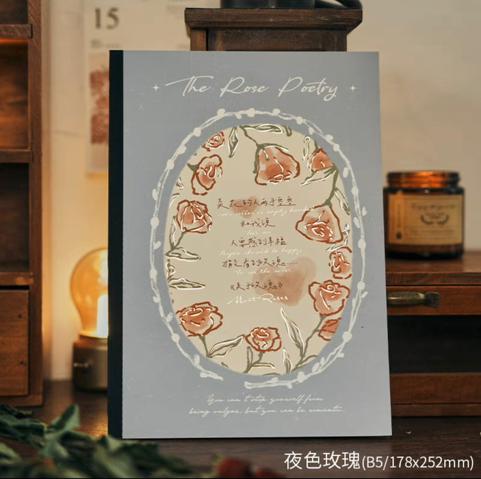 MR.PAPER Rose Series Notebook B5 纸先生沉落玫瑰无线胶套笔记本B5 夜色玫瑰