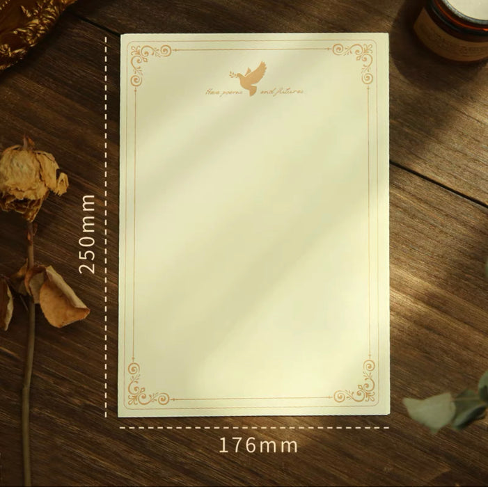 Artistic Letter paper: Poetry 10pcs B5欧式信纸：诗与远方 10张