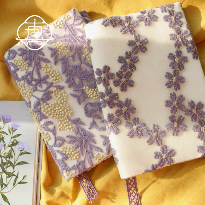Traditional Embroidery Journal Notebook - A6 真我 葡萄成熟时 重工刺绣手工布书衣 手账本A6