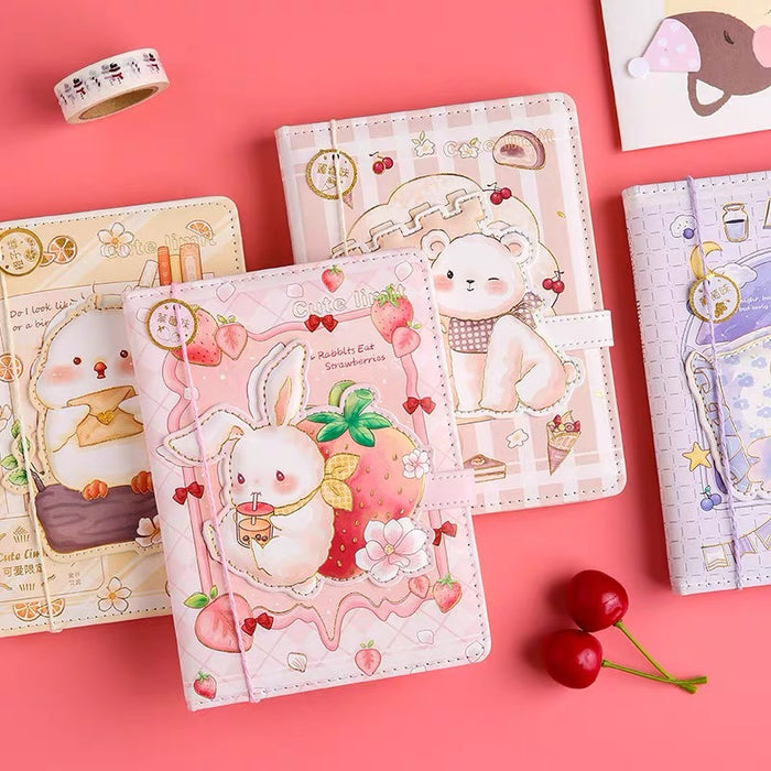 Magnetic Journal Notebook - Strawberry 可爱限定手帐本磁扣本A5草莓味