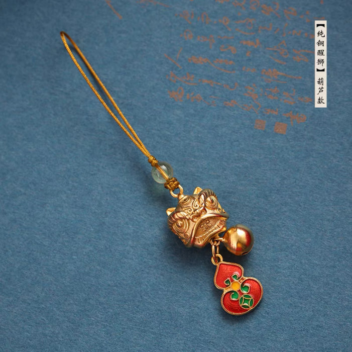 Bronze Lion Trinket 纯铜醒狮 狮来运转 款式随机