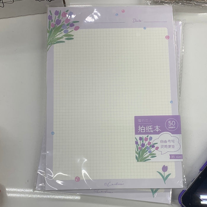 CardLover Notepad B5 信的恋人 拍纸本 B5 堇色之庭